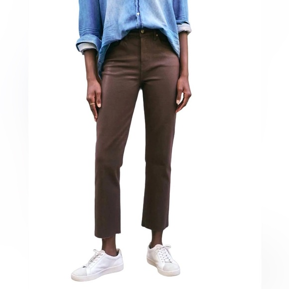 Frank & Eileen Cork Everyday Jeans in Waxed Denim chocolate size 26 NWOT - Picture 1 of 9